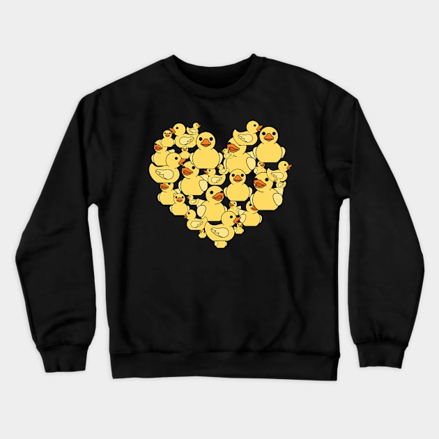 Duck Heart Animal Love Crewneck Sweatshirt by ShirtsShirtsndmoreShirts